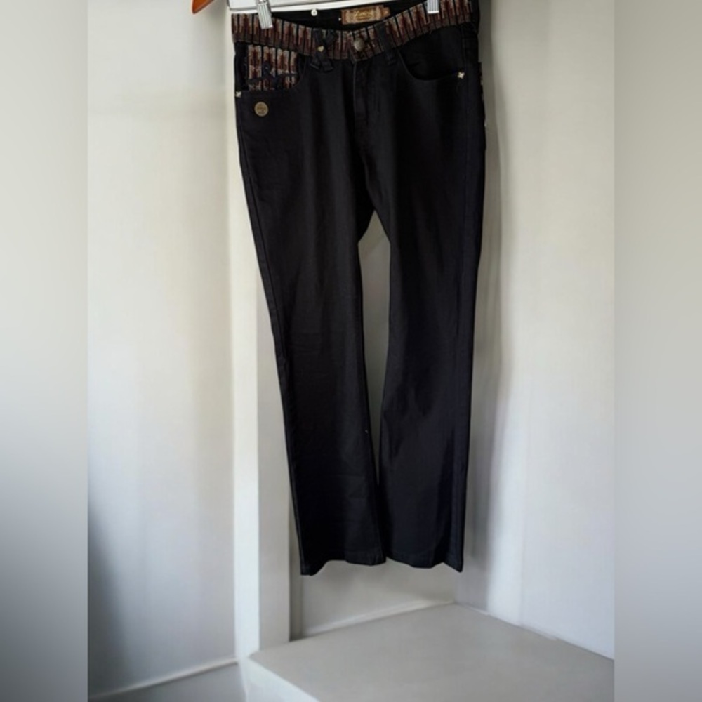 Vintage Luxirie Labor Of Love Jeans Denim Womens Size 26 Embroidered Pockets